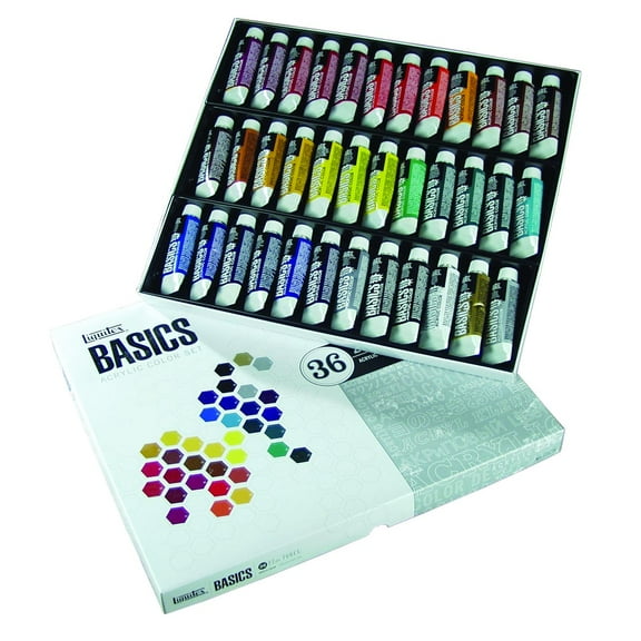 Liquitex BASICS Acrylic Color Set, 36-Colors, 22ml