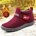 thumbnail image 4 of Xfvqtps Womens Ankle Boots Comfortable Fur Lined Fashion Waterproof Non Slip Outdoor Cotton Winter Snow Boots Skin Lined Slip On Warm Shoes Red, 4 of 6
