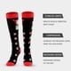 thumbnail image 5 of Minnieouse 1 par de calcetines de nailon con temática navideña para hombres y mujeres, calcetín cálido transpirable de tubo largo para banquetes, medias Medias muñeco de nieve azul Minnieouse AP012906-04, 5 of 6