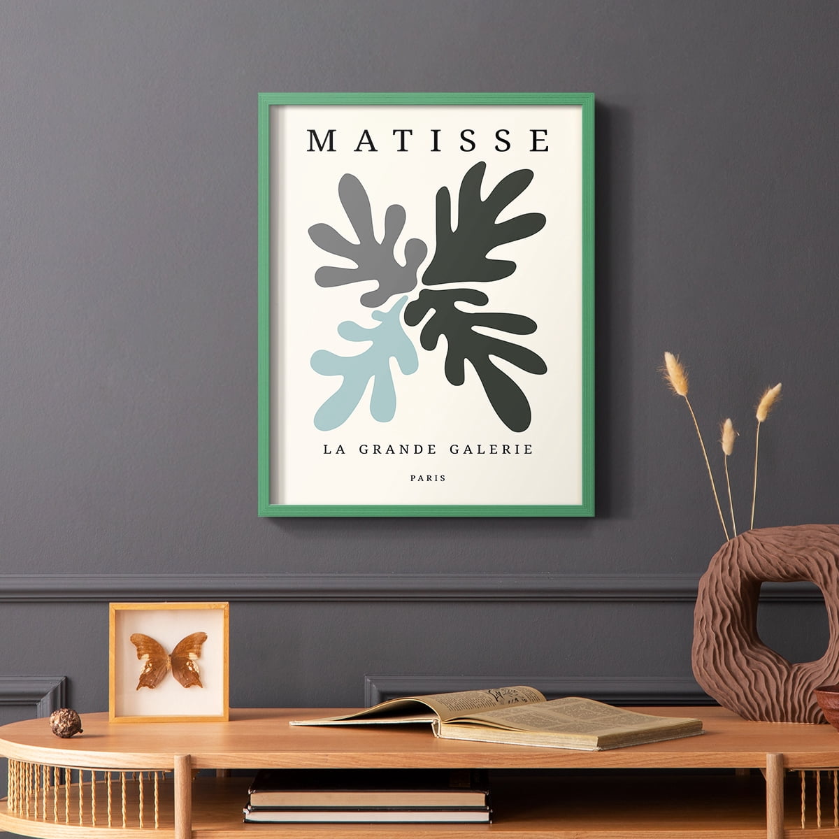 Matisse CCCLXXXIII in Green Solid Wood 16 x 20 Framed Print