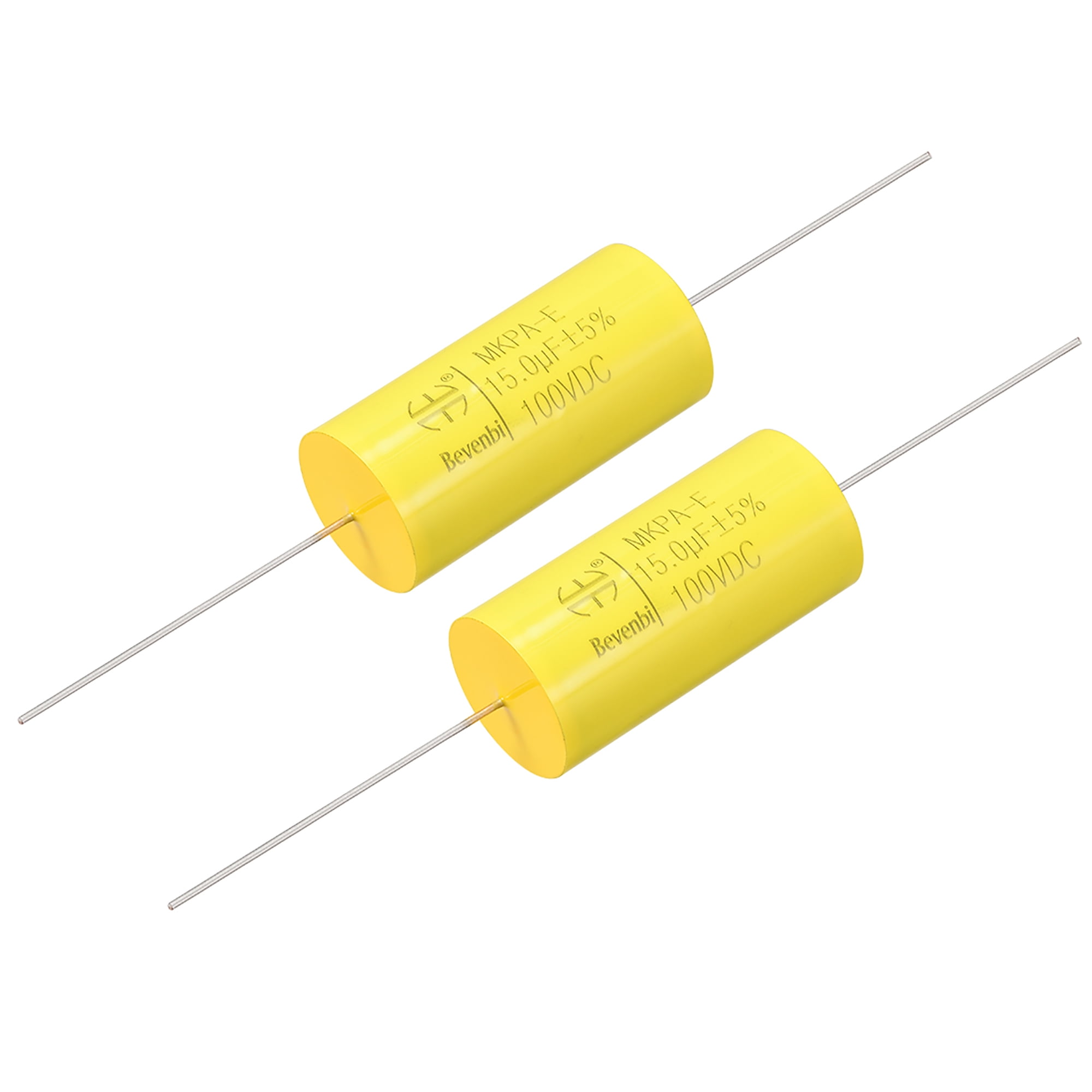 Film Capacitor 100V DC 15uF MKPAE Round Axial Polypropylene Capacitors