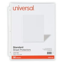 Universal Top-Load Poly Sheet Protectors, Standard Gauge, Letter, Clear, 50/Pack