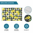 thumbnail image 6 of Yellow Lemons Placemats Set of 4, Summer Fruits Leaves Black White Buffalo Plaid Placemats for Dining Table, Place Mats for Kitchen Tabletop, Waterproof Wipeable Dining Table Mats Set, 6 of 9