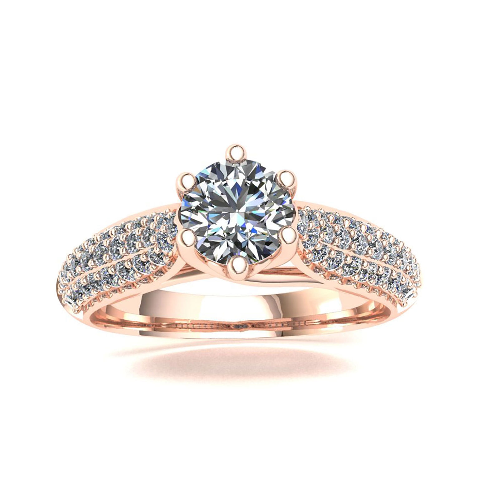Gabriel & Co. 14K White Gold Cushion Halo Round Diamond Engagement Ring  ER6872W44JJ - Smithworks Fine Jewelry