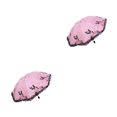 thumbnail image 3 of Paraguas doble Wosthever premium con exquisito patrón de mariposas rosa pequeño, 3 of 6