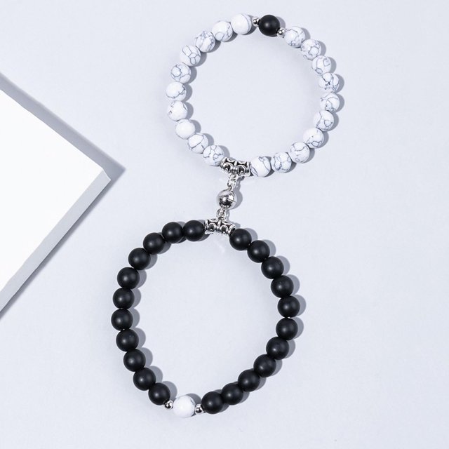 Pulseras magnéticas, pulseras de distancia de atracción para novio, novia, amante, hombres, mujeres , Ronda Salvador Parejas Pulseras