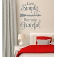 thumbnail image 6 of Live Simply, Remain Grateful Vinyl Inspiration Décor Wall Stickers, 28x23-Inch, Storm Gray, 6 of 6