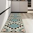 thumbnail image 4 of Brown Triangular Geometric Pattern Kitchen Rug Mat,Kitchen Runner Rugs Non Skid Washable,Decorative Kitchen Floor Mats for Kitchen,Sink,Laundry,17"X47", 4 of 5