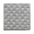 thumbnail image 4 of Linon Isabelle Square Upholstered Ottoman Black Legs in Light Gray Fabric, 4 of 7