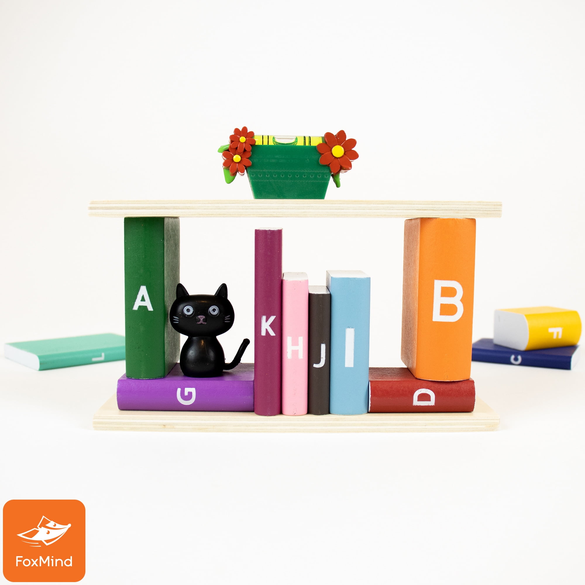 FoxMind Games: By The Book - A Novel Stacking Puzzle, Brainteaser Logic Thinking With 40 Challenges, Ages 8+, 1+ Player
