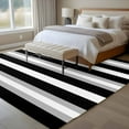 thumbnail image 4 of 5'x8' Area Rugs, Black Grey Stripe Indoor Outdoor Area Rug for Living Room Bedroom, Minimalist Farmhouse Striped Washable Bathroom Rugs Kitchen Floor Carpet Mats Home Decor Aesthetic, 4 of 8