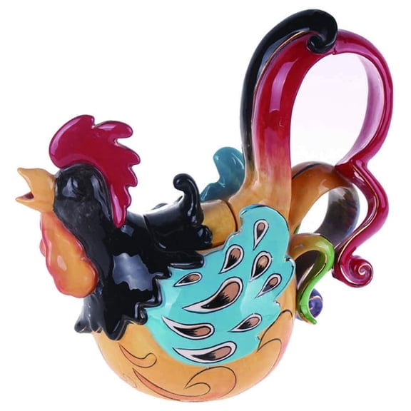Blue Sky Ceramics Funky Rooster Teapot, Multi (3011749)