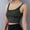 Black, variant on DuoJiaJ Women Sports Bras Back Padded Workout Tank Tops Medium Support Crop Bras for Women Black