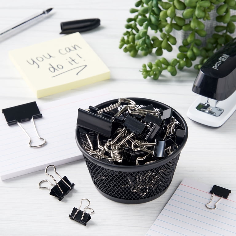 Metal Binder Clips Assorted Sizes, 200 Count, Black photo 2