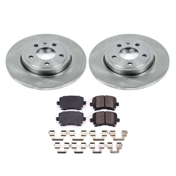 Ultimate Brakes Rear Ceramic Brake Pad and Rotor Kit with Hardware WM80164