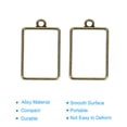 thumbnail image 4 of Uxcell Short Rectangle Alloy Open Back Bezel Pendants DIY Hollow Frame, Bronze 50 Pack, 4 of 5
