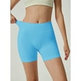 thumbnail image 3 of Chiclily Womens Workout Impact Shorts Scrunch Butt Lifting Gym Seamless Booty Biker Shorts, Light Blue L, 3 of 6