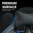 thumbnail image 3 of HD8000 Series Chaise Gaming avec Coussin Lombaire de Massage Bleu, 3 of 10