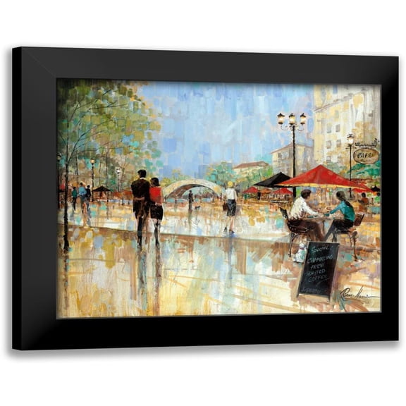 Manning, Ruane 14x12 Black Modern Framed Museum Art Print Titled - Riverwalk Charm