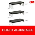thumbnail image 3 of Soporte Para Monitor Ajustable Extra Ancho De 3M Tres Segmentos De Patas Simplemente Ajuste La Altura De 1"" A 5 7/8"" Plataforma Resistente Que Soporta Hasta 40 Lbs Espacio De 16 Pulgadas Entre Colum, 3 of 5