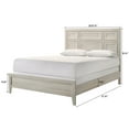 thumbnail image 7 of 6Pc Off-White Architectural Paneling 6Pc Queen Size Bed Master Bedroom Set, 7 of 7
