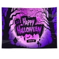thumbnail image 1 of Tapestry Happy Halloween para pared, 150 x 150 cm, microtela de fibra, 1 of 2