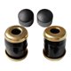 thumbnail image 2 of Kit de reconstrucción de ejes de monopatín de 4 piezas, bujes superiores e inferiores de PU suave, arandela de repuesto Negro dorado, 2 of 8