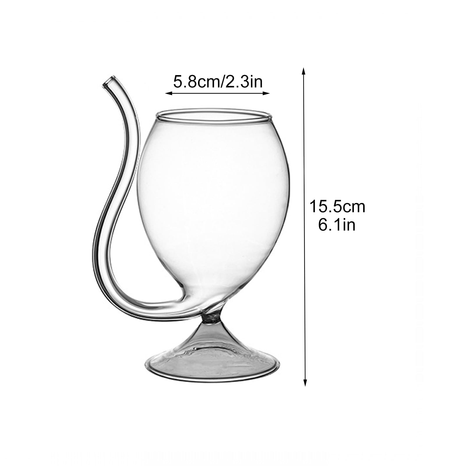 Cocktail Glass With Drinking Tube Straw Creative Glass Decanter Cups Mugs  For Wine Champagne Juice Home Bar Party Club - Walmart.com