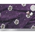thumbnail image 3 of Soimoi Polyester Crepe Fabric Star & Owl Bird Fabric Prints by Yard 42 Inch Wide, 3 of 3