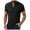 Black, variant on European Solid Color Summer Jacquard Button Open Neck Men Casual Loose Business Trend Foreign Trade Sports Short Sleeved T Shirt