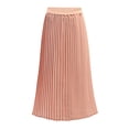 thumbnail image 2 of LShunze Midi Skirt A-Line Swing Skirt for Women, Solid Vintage Women's Pleated Skirt Daily Wear, 2 of 8