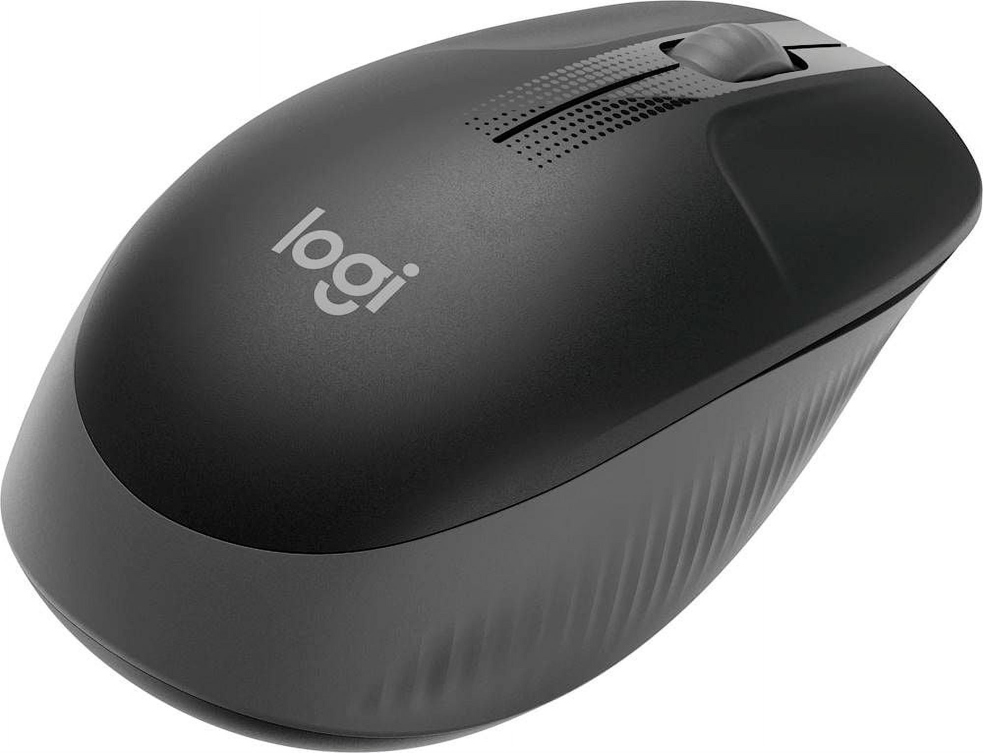 Logitech M190 Full-Sized Wireless Mouse, Charcoal - image 4 of 4