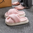 thumbnail image 1 of Zapatillas de casa de piel esponjosa para mujer, invierno 2024, nuevas zapatillas de interior antideslizantes, zapatillas de casa de algodón con suela gruesa y peludas, chanclas, 1 of 6