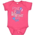 thumbnail image 3 of Inktastic Pink or Blue, Big Brother Loves You Footprints and Heart Boys Baby Bodysuit, 3 of 5