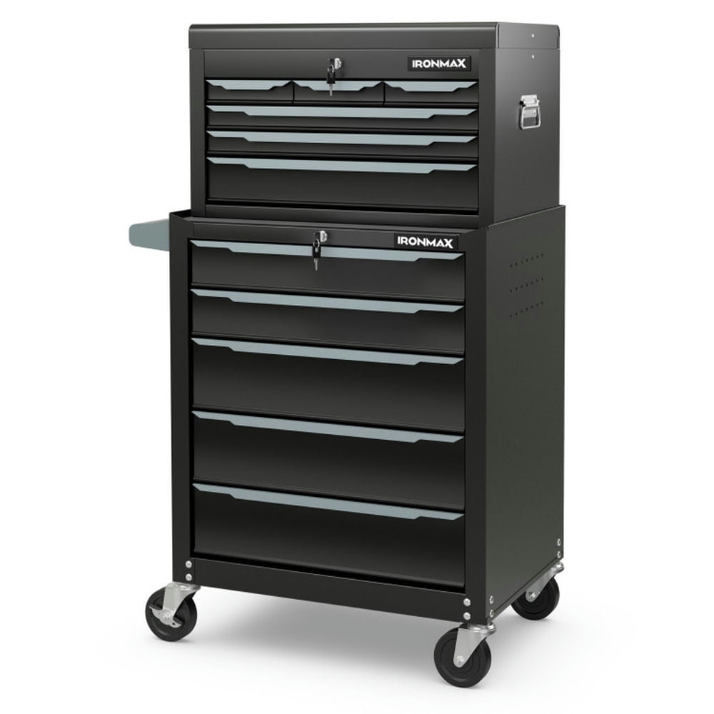 Aimee Lii 24" Tool Chest Case with 6 Drawers and Top Storage for Garage Repair Shop & Warehouse, Multi-Function Tool Organizer for Outdoor Backyard Garden, Black