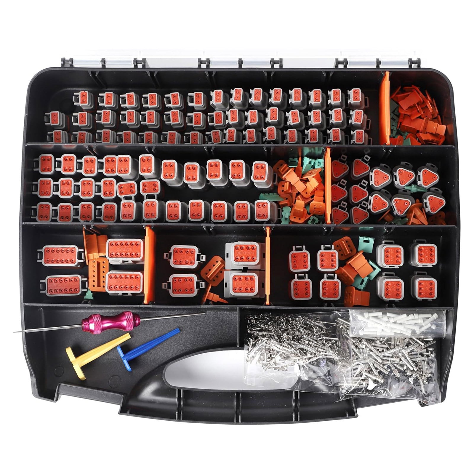JRready 416PCS Deutsch Connector Kit,2,3,4,6,8,12 Pin Connector
