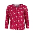 thumbnail image 2 of Elegant Emily  Burgundy Floral Print Pajama Set (Women), 2 of 4