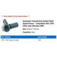 thumbnail image 2 of Automatic Transmission Output Shaft Speed Sensor - Compatible with 1998 - 2000 Jeep Cherokee 4WD 1999, 2 of 2