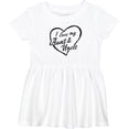 thumbnail image 3 of Inktastic I Love My Aunt and Uncle in Black Chalk Heart Girls Baby Dress, 3 of 5