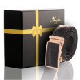 thumbnail image 1 of Men's Smart Ratchet No Holes Automatic Buckle Belt in Black & Gold Color, 1 of 1