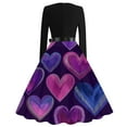 thumbnail image 3 of Fgvctg Valentine's Day Spring Dresses for Women 2026 Elegant Crewneck Vintage Cocktail Dresses Love Heart Graphic Soft 50's Dress Date-Night Long Sleeve A-Line Dressy Outfit Pink S, 3 of 4