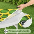 thumbnail image 5 of Green Lime Slices Yellow Pattern Round Fitted Tablecloth with Elastic Edge,Dining Table Cover Waterproof,Outdoor Round Tablecloth for Camping,Dining,Indoor and Outdoor, 5 of 7