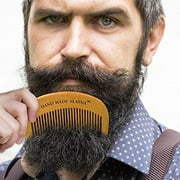 Hand Crafted 100% Wooden Beard Comb - Pocket Size Mustache Care For Men