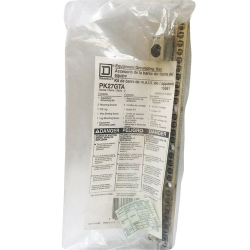 PK27GTA Ground Bar Kit; QO; 27 Terminals; Top Mount; 9.36in. Length; w