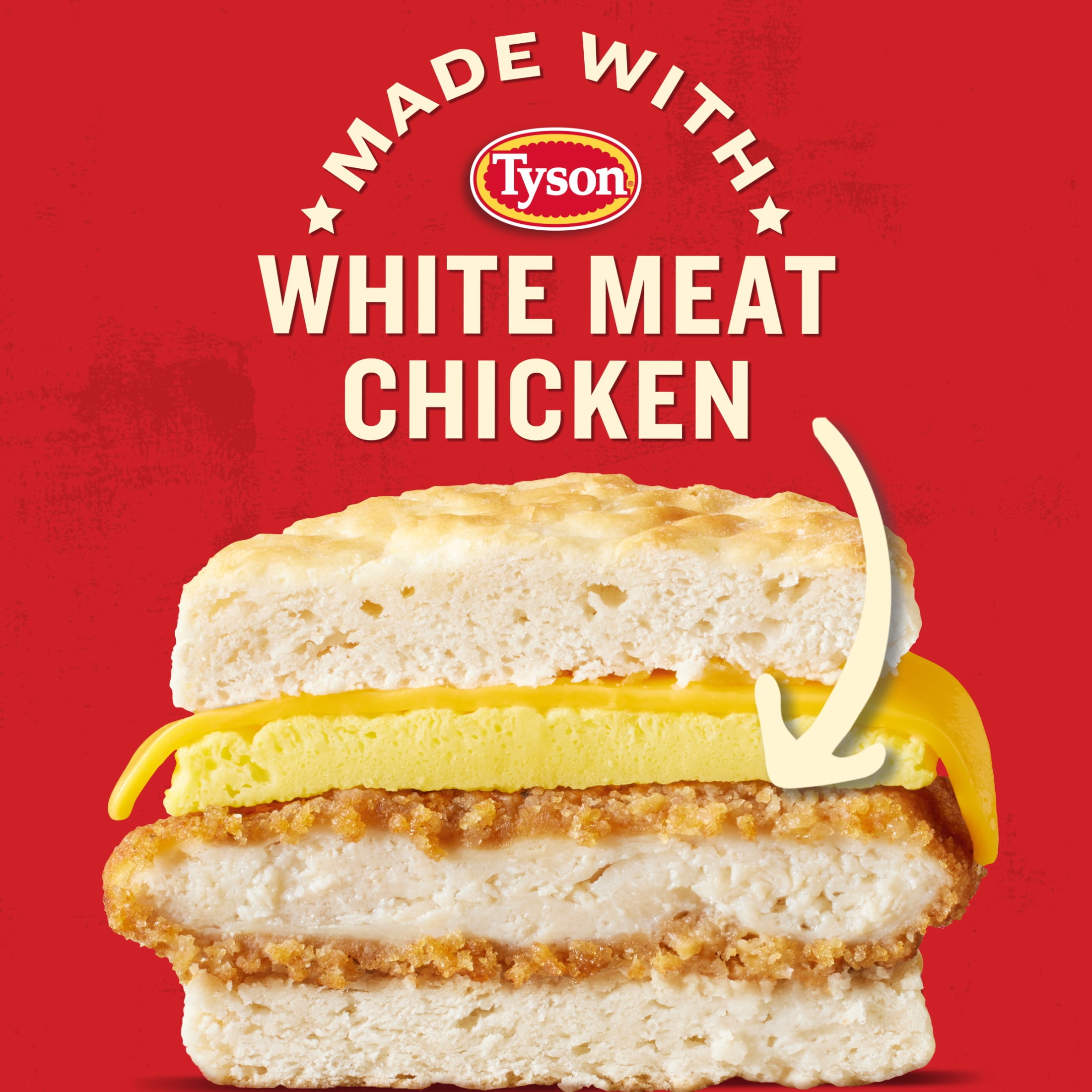 Jimmy Dean Chicken Buttermilk Biscuit Egg & Cheese, 11 oz, 2 Count (Frozen)