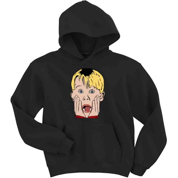 Shedd Shirts BLACK Home Alone Kevin McCallister "FACE" Hooded Sweatshirt