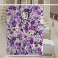 thumbnail image 3 of Shower Curtains Purple Flowers Waterproof Liners Polyester Fabric Weighted Hem Machine Washable 59" x 79", 3 of 7