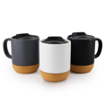 thumbnail image 1 of Juego De 3 Tazas De Ceramica Para Café/Té Chefmaker Modelo Cork Mugs Con Tapa Colores Mixtos, 1 of 3