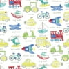 JAM Industrial Bulk Wrapping Paper, 1/Pack, Planes & Trains Gift Wrap, 834 Sq Ft (1/2 Ream)