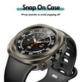 thumbnail image 4 of For Samsung Galaxy Watch Ultra 47mm (2025/2024) Screen Protector Case, Hard PC Bumper Built-in Tempered Glass Film Full Cover, Scratch Resistant - Titanium Gray, 4 of 8
